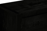 Mangoholz Anrichte Stockton Schwarz 200 cm Mahom