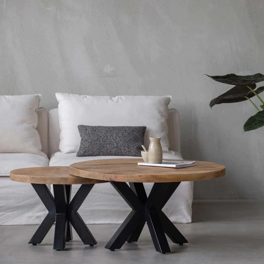 Mangoholz Couchtisch Glendale 90 cm Mahom