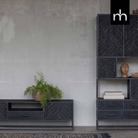 Mangoholz Fächerschrank Sienna 90 cm Mahom