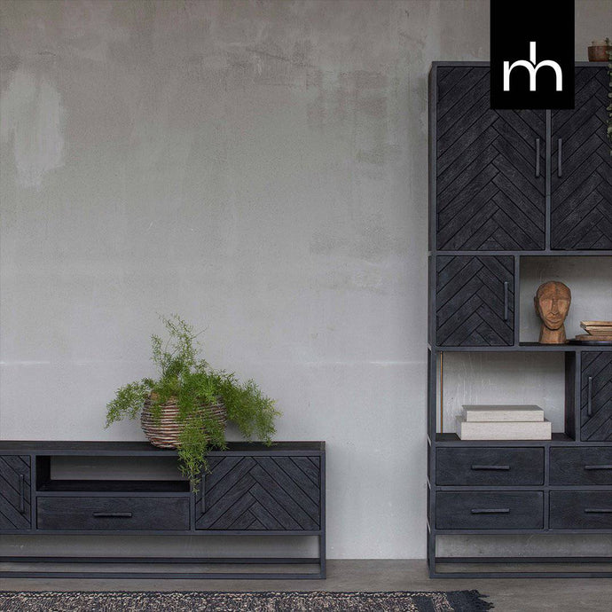Mangoholz Fächerschrank Sienna 90 cm Mahom