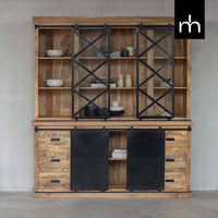 Mangoholz Buffet-Schrank Denver 240×220 cm X Mahom