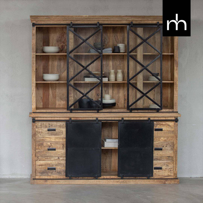 Mangoholz Buffet-Schrank Denver 240×220 cm X Mahom