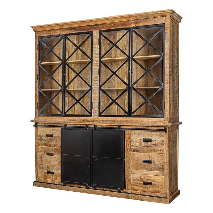 Mangoholz Buffet-Schrank Denver 200 cm Doppeltüren X Mahom