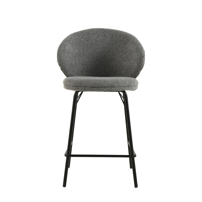 Barhocker Talence Dunkelgrau mit schwarzem Fuß Mahom Erfolgreich