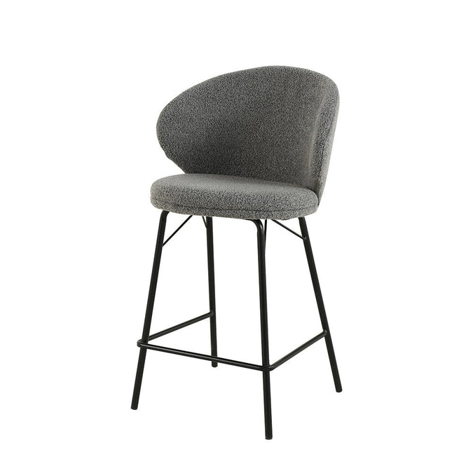 Barhocker Talence Dunkelgrau mit schwarzem Fuß Mahom Erfolgreich