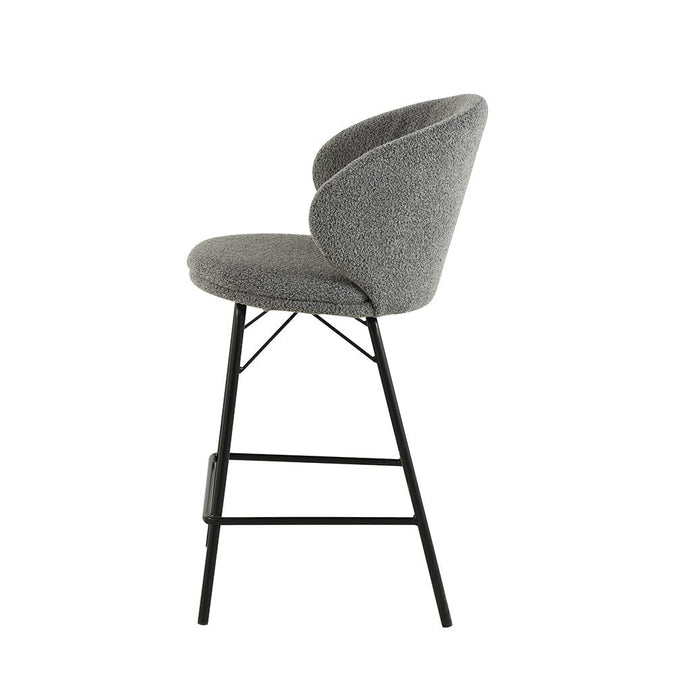 Barhocker Talence Dunkelgrau mit schwarzem Fuß Mahom Erfolgreich