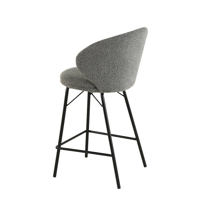 Barhocker Talence Dunkelgrau mit schwarzem Fuß Mahom Erfolgreich