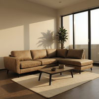 Ecksofa Bonanza 4-Sitzer Rechts Braun