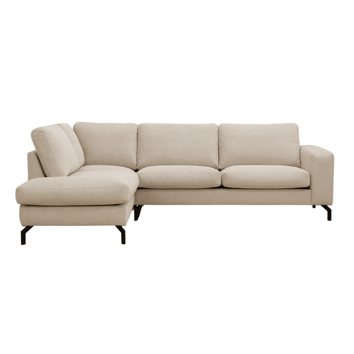 Ecksofa Nora 4-Sitzer Links Creme