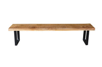 Mangoholz Esszimmerbank Cleveland U-Fuß 140x40 cm Mahom