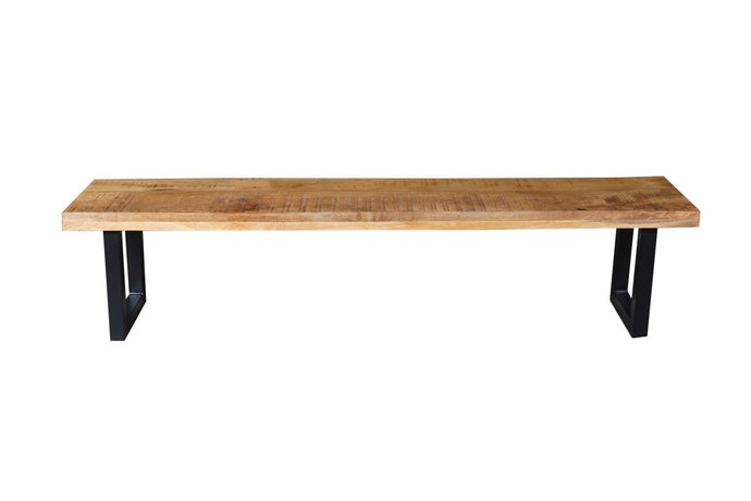 Mangoholz Esszimmerbank Cleveland U-Fuß 140x40 cm Mahom
