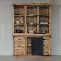 Mangoholz Buffet Schrank Denver 140 cm Gerade Mahom