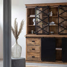 Mangoholz Buffet Schrank Denver 160x220 cm X Doppeltüren Mahom