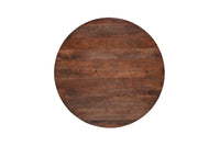 Mangoholz Esstisch Nova Rund 150 cm Dunkelbraun Mahom