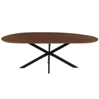 Mangoholz Esstisch Organisch Alessia 240x110 cm Walnuss Mahom