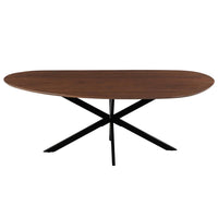 Mangoholz Esstisch Organisch Alessia 260x120 cm Walnuss Mahom