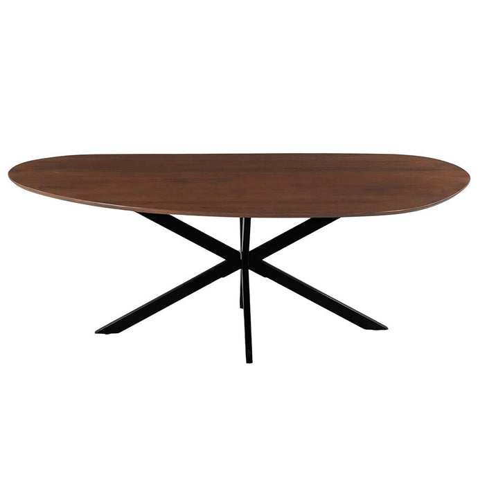 Mangoholz Esstisch Organisch Alessia 260x120 cm Walnuss Mahom