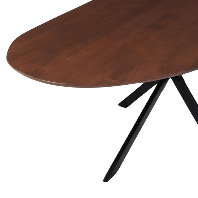 Mangoholz Esstisch Organisch Alessia 240x110 cm Walnuss Mahom
