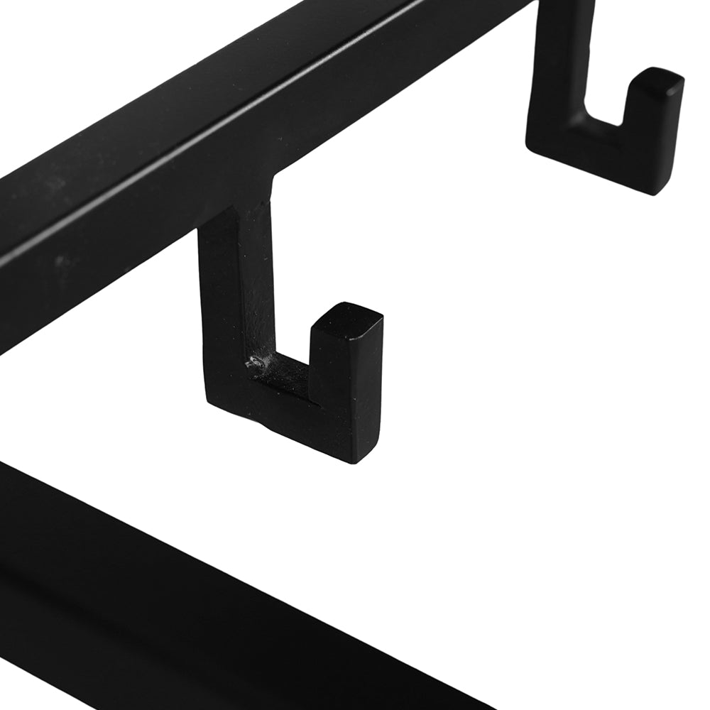 Mangoholz Garderobe mit schwarzem Rahmen
