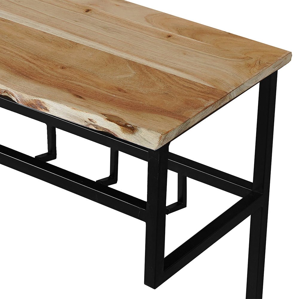 Mangoholz Garderobe mit schwarzem Rahmen
