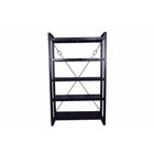 Mangoholz Bücherschrank Britt Schwarz 120 cm Mahom