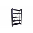 Mangoholz Bücherschrank Britt Schwarz 120 cm Mahom