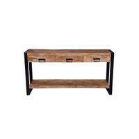 Mangoholz Seitentisch Britt 3 Schubladen Mahom