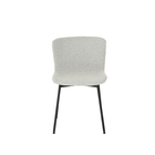 Esszimmerstuhl Lille Beige Bouclé Stoff mit schwarzem Fuß Mahom