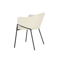 Esszimmerstuhl Dijon Beige mit schwarzem Fuß Mahom