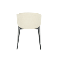 Esszimmerstuhl Dijon Beige mit schwarzem Fuß Mahom