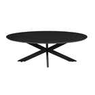 Mangoholz Couchtisch Vicenza Schwarz Oval Mahom