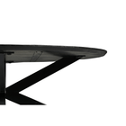 Mangoholz Couchtisch Vicenza Schwarz Oval Mahom