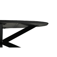 Mangoholz Couchtisch Vicenza Schwarz Oval Mahom