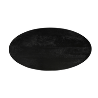 Mangoholz Couchtisch Vicenza Schwarz Oval Mahom