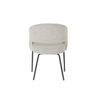 Esszimmerstuhl Rennes Beige Bouclé Stoff mit schwarzem Fuß Mahom