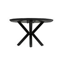 Mangoholz Couchtisch Vicenza Schwarz 70 cm Mahom