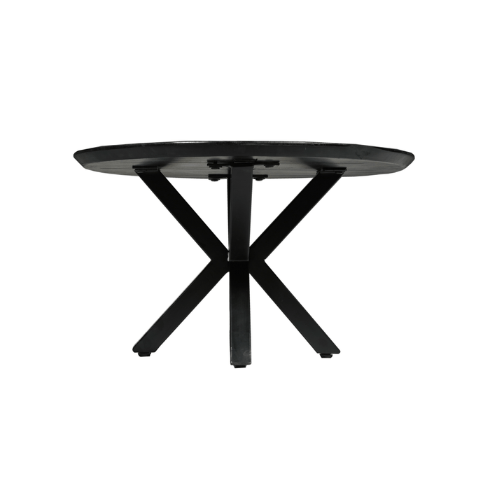 Mangoholz Couchtisch Vicenza Schwarz 70 cm Mahom