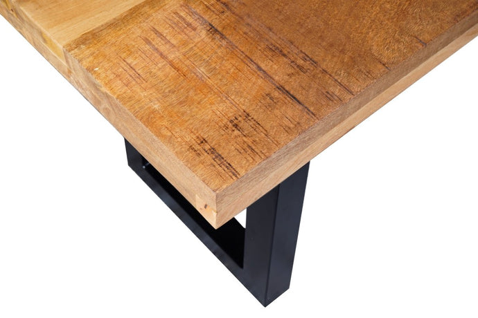 Mangoholz Esszimmerbank Cleveland U-Fuß 140x40 cm Mahom