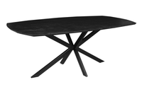 Mangoholz Esstisch Vicenza Schwarz Dänisch Oval 180x100 cm Mahom