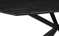 Mangoholz Esstisch Vicenza Schwarz Dänisch Oval 180x100 cm Mahom