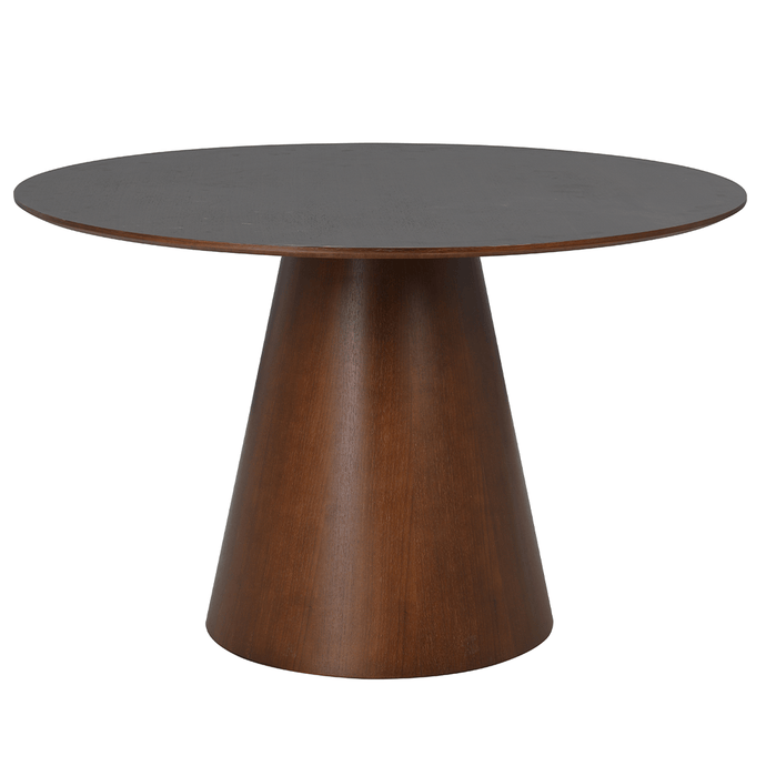 Esstisch Adelaide rund 120 cm Walnuss dunkel Mahom