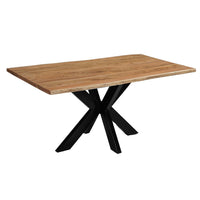 Akazienholz Esstisch Edge Rechteck 160x90 cm Mahom