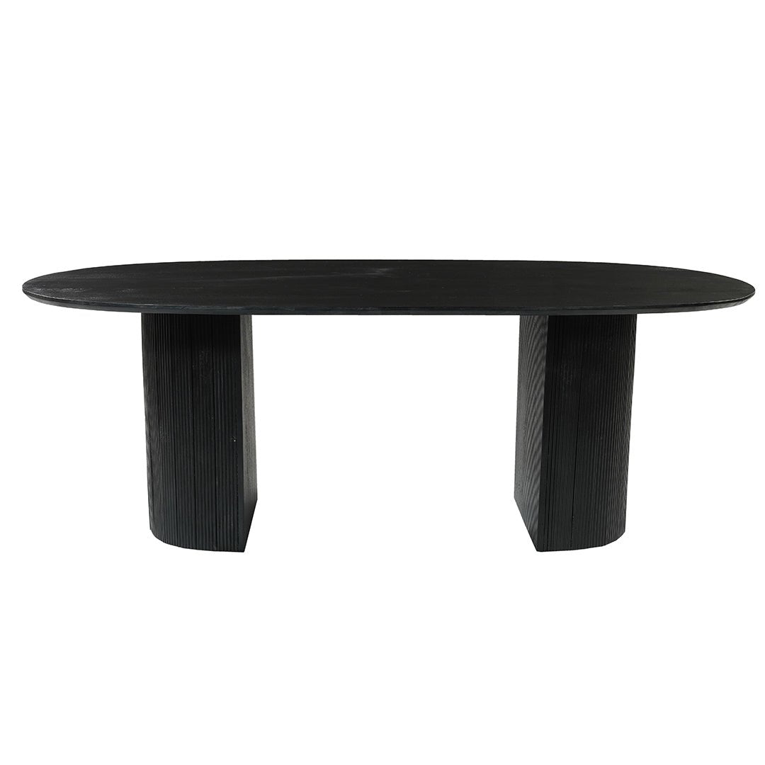 Mangoholz Esstisch schwarz 180x100 cm