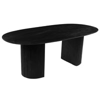 Mangoholz Esstisch Chiara Schwarz 180x100 cm Mahom