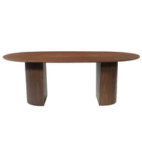 Mangoholz Esstisch Chiara 210x100 cm Walnuss Mahom