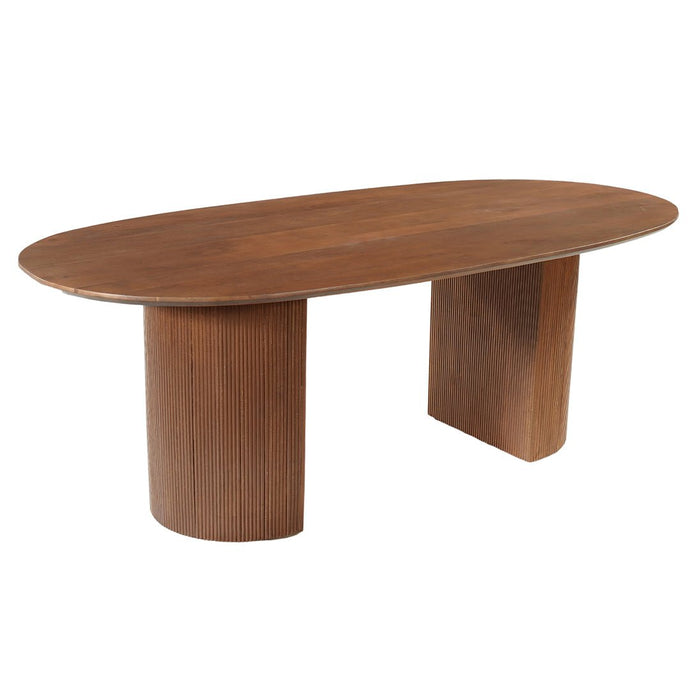 Mangoholz Esstisch Chiara 210x100 cm Walnuss Mahom
