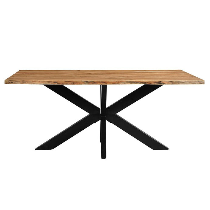 Akazienholz Esstisch Edge Rechteck 180x100 cm Mahom