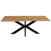 Akazienholz Esstisch Edge Rechteck 200x100 cm Mahom