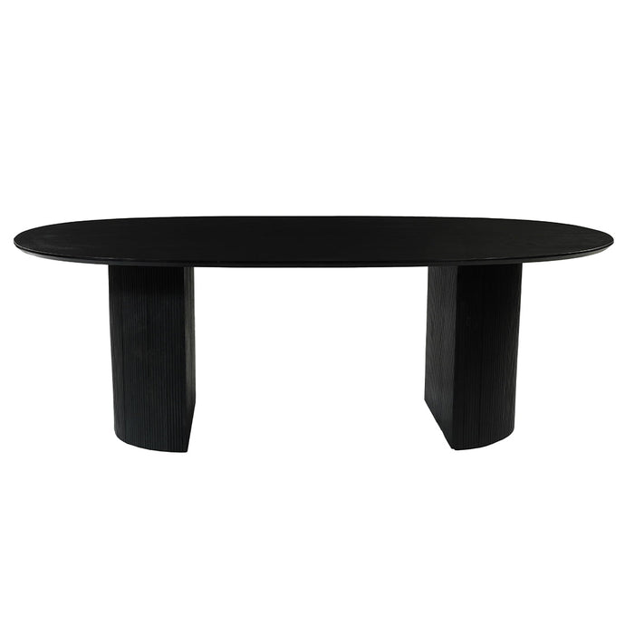 Mangoholz Esstisch Chiara Schwarz 210x100 cm Mahom