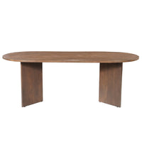 Mangoholz Esstisch Sara 210x100 cm Walnuss Mahom